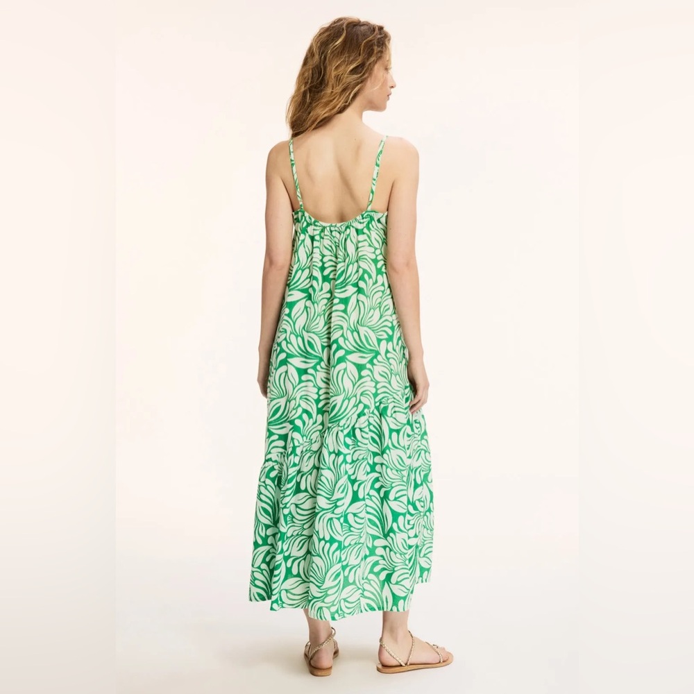 YUMI KIM Zuri Maxi Dress Green / White Floral Print Size Large - Picture 2 of 10